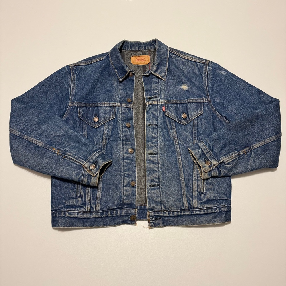 Vintage Levi’s Made In USA Blanket Lined Trucker Jacket Size 44